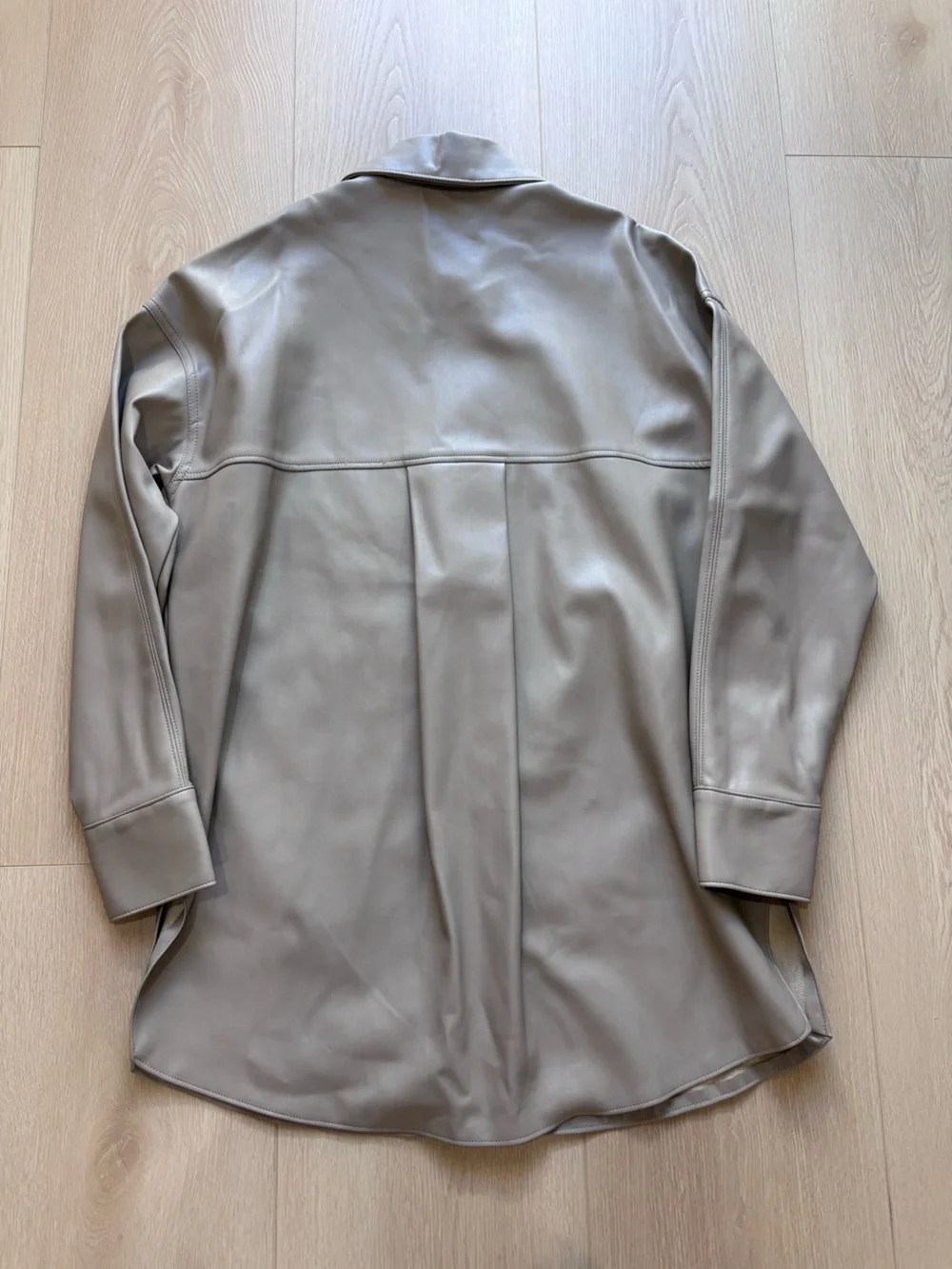 Zara Cream Faux Leather‎ Jacket
